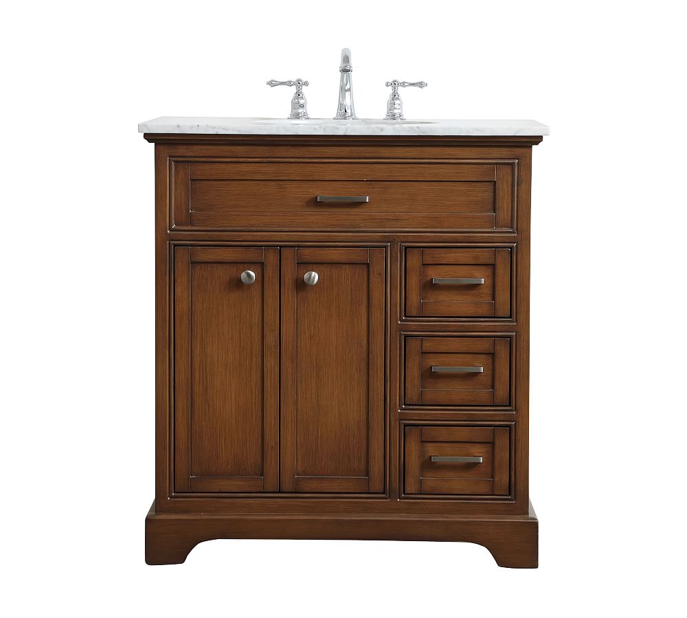 Teak Warner Single Sink Vanity, 32