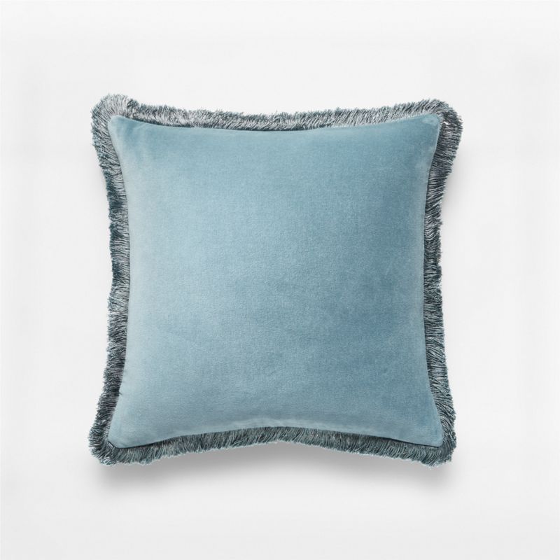 Bettie Mineral Blue Pillow, Feather-Down Insert, 16