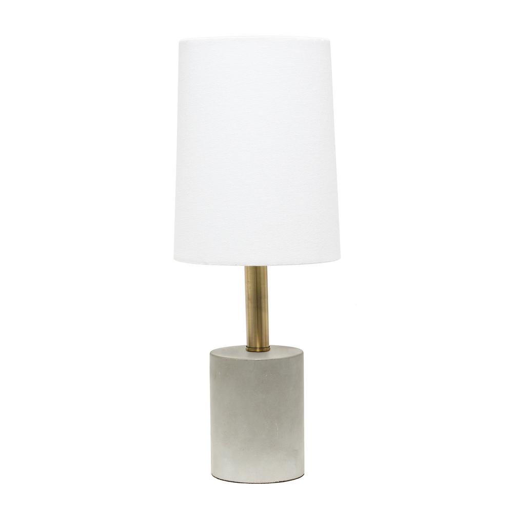 Light Antique Brass Concrete Table Lamp, All The Rages Modern Table Lamp