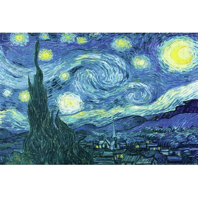 Starry Night C. 1889 by Vincent Van Gogh - Unframed Painting Print on ...