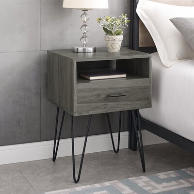 kamille end table with storage