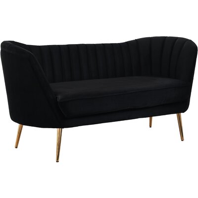 Lilo Velvet Chesterfield 65 Round Arm Loveseat Wayfair