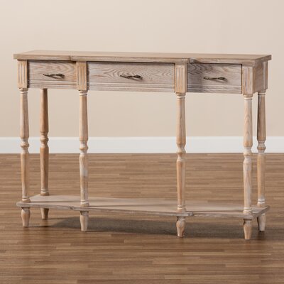 Shelburne 48 Console Table, Preusser 3 Drawer Console Table