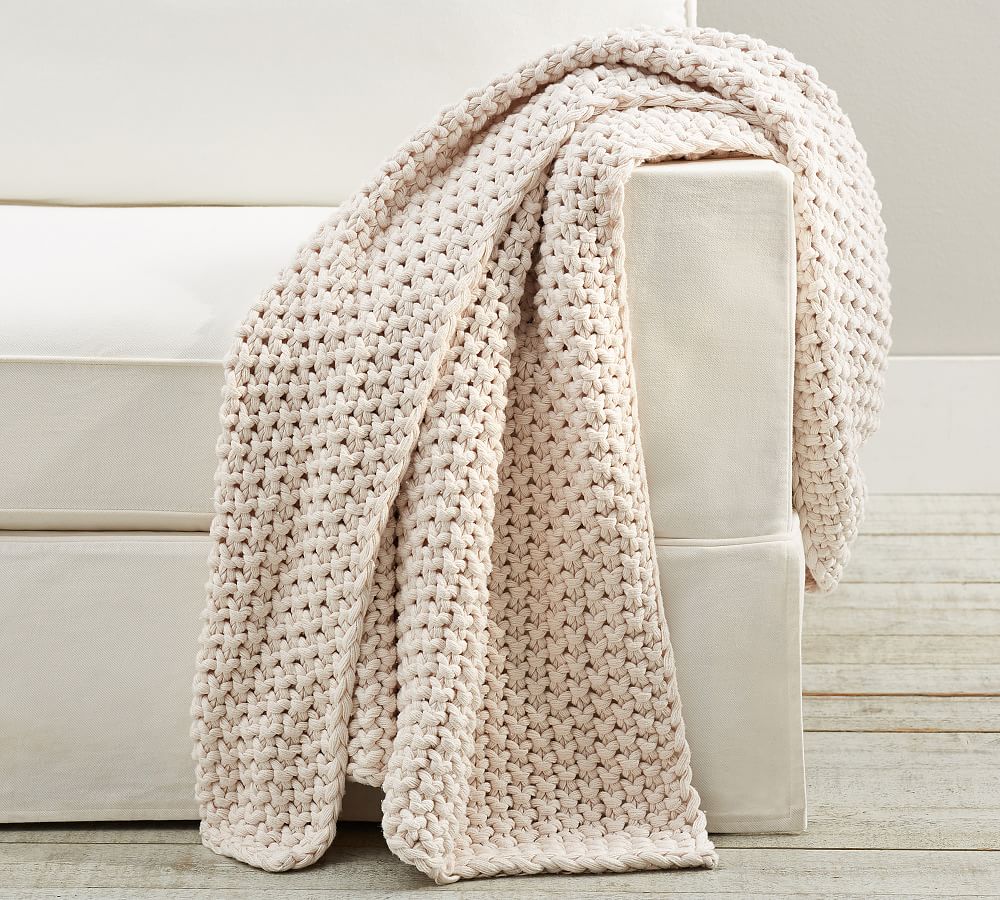 Bayside Seed Stitch Throw Blanket, 44 x 56