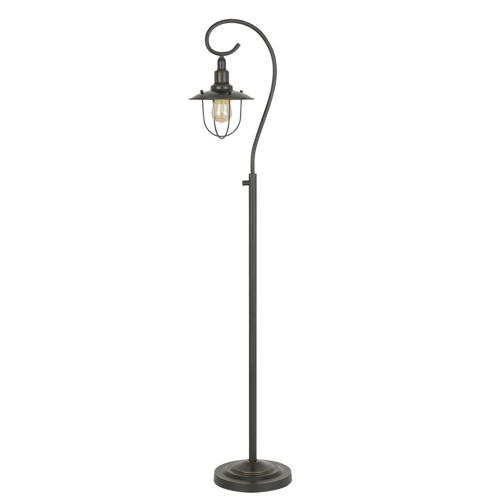 H Dark Bronze Metal Floor Lamp, Hanging Lantern Floor Lamp