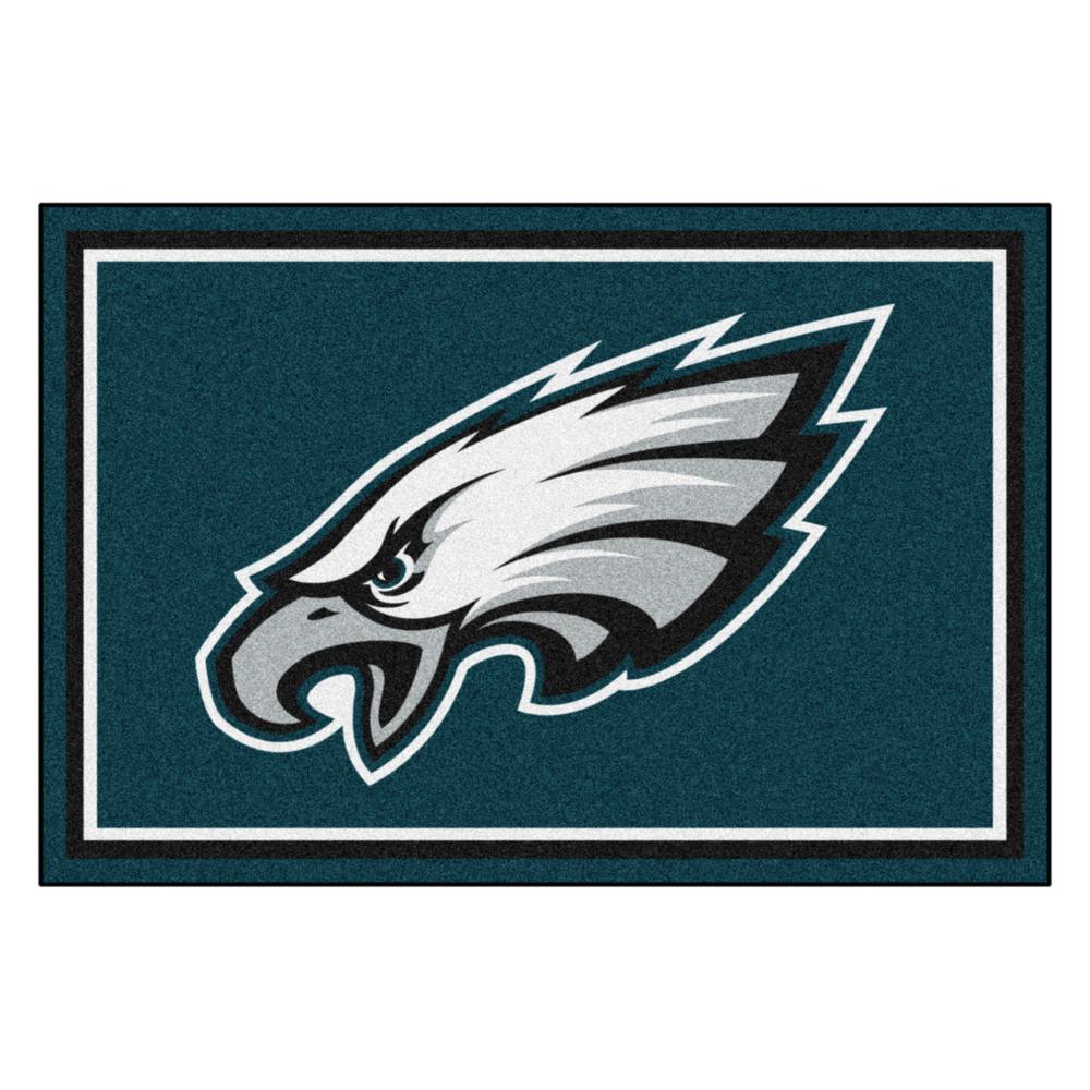 Philadelphia Eagles 5 ft. x 8 ft. Area Rug, Team Colors - Home Depot ...