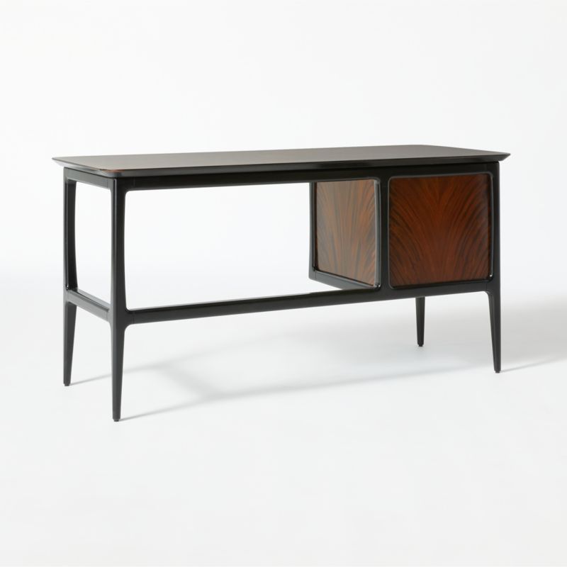 cb2 kent mahogany desk