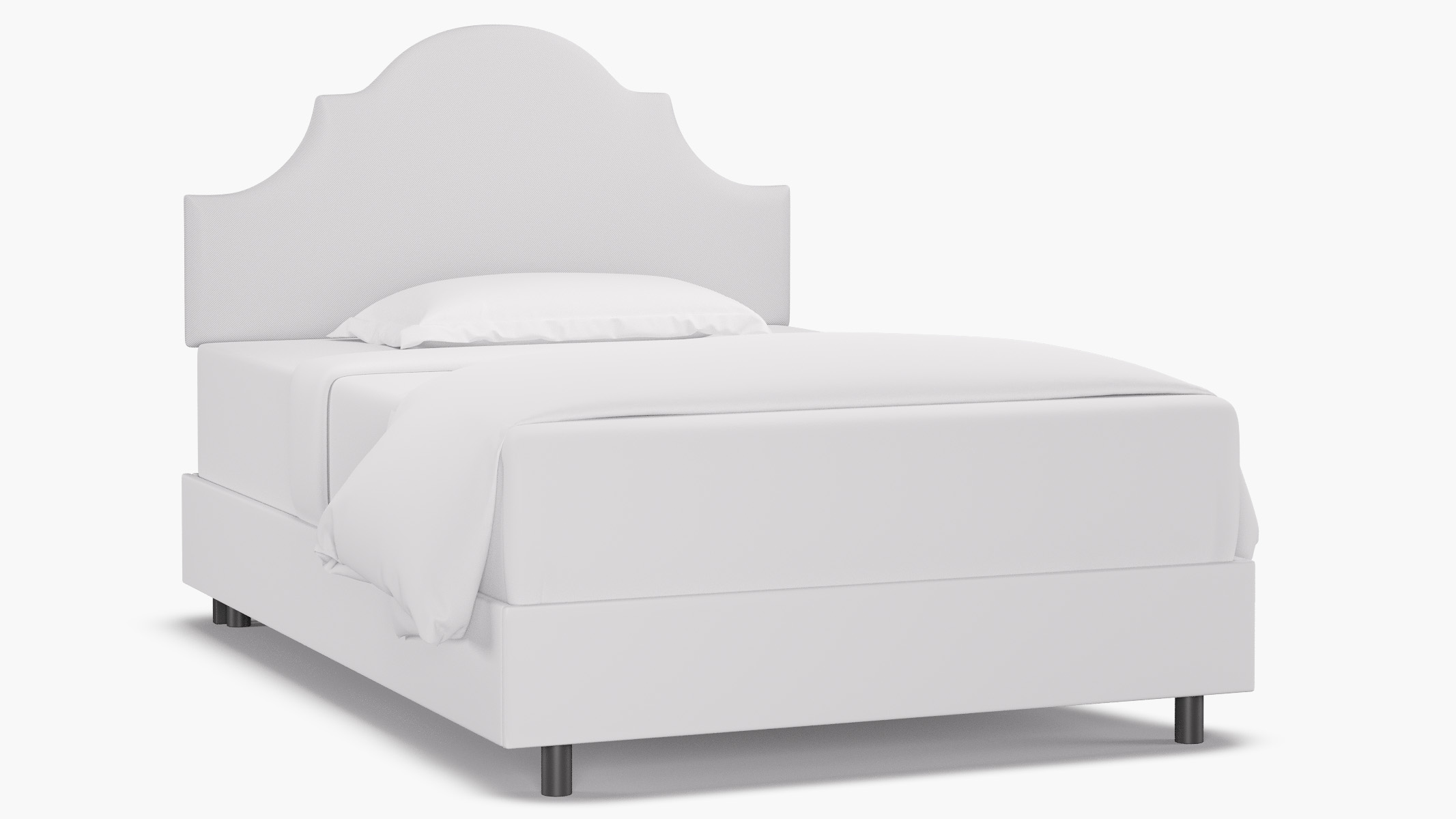 Regency Headboard, White Twill, Full The Inside Havenly