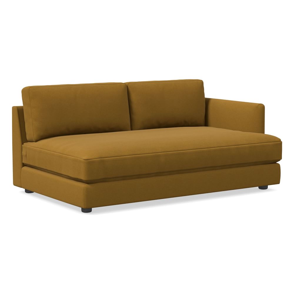 Haven XL Right Arm Sofa Bench, Trillium, Performance Velvet, Dijon ...