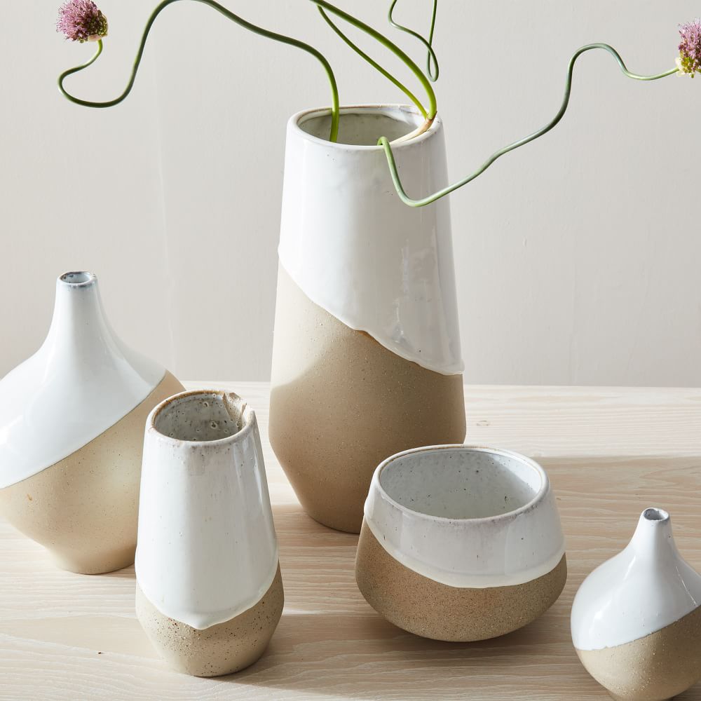 Half-Dipped Stoneware Vases