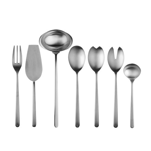 Mepra Linea 7-Piece Serving Set, Brushed Stainless-Steel - Williams ...