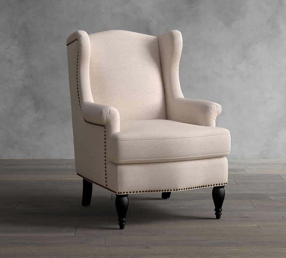 Soma delancey upholstered wingback shop armchair