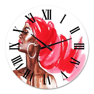 Portrait Of African American Woman IX - Modern Wall Clock - Wayfair ...