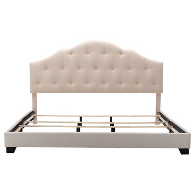 Upholstered Twin/Doule/Queen/King Platform Bed Frame With Adjustable ...