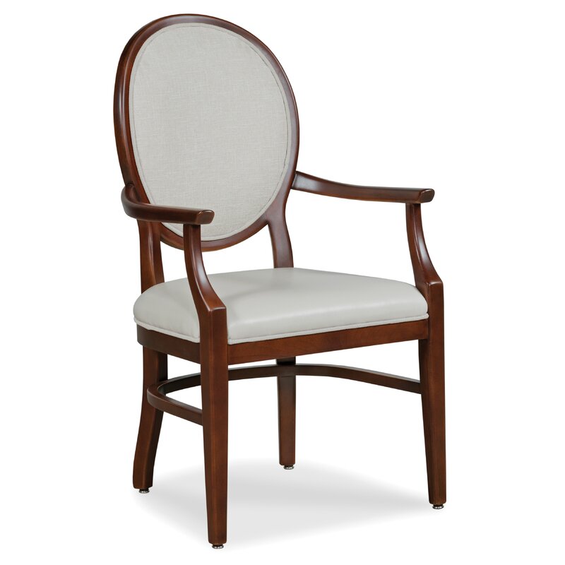 Fairfield Chair Ava Linen King Louis Back Side Chair in Brown