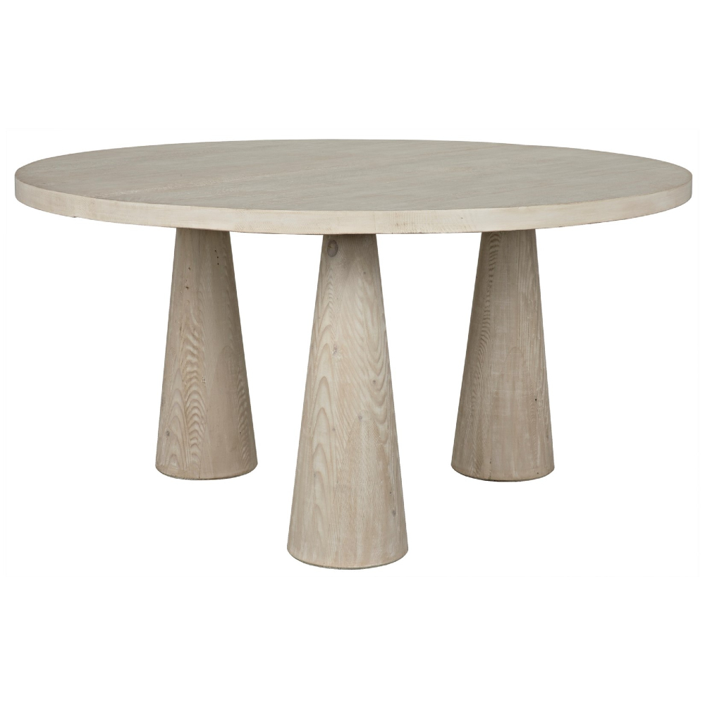 David Modern Classic Grey Reclaimed Fir Wood Round Dining Table Kathy Kuo Home