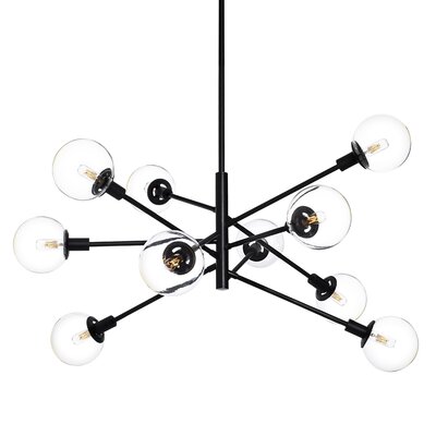 Petunia 10 - Light Sputnik Modern Linear Chandelier - Wayfair | Havenly