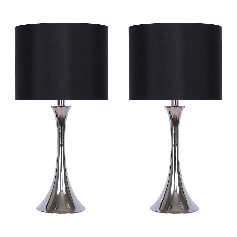 Polished Nickel Table Lamp Set, Argos Bedside Table Lamp Shades