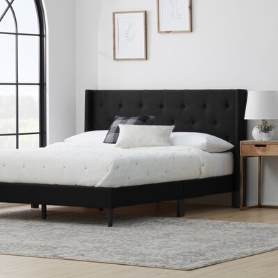 Petersen Tufted Upholstered Low Profile Platform Bed - Wayfair | Havenly