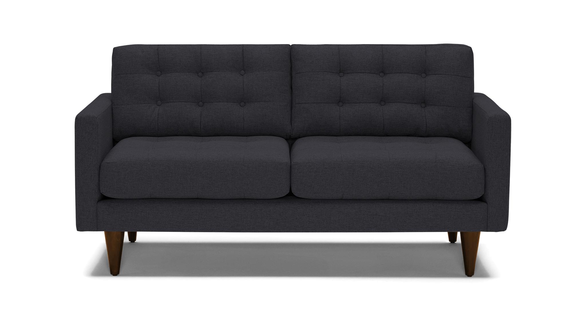 Black Eliot Mid Century Modern Apartment Sofa - Royale Gunmetal - Mocha ...