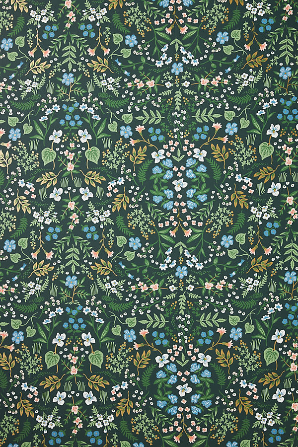 Rifle Paper Co. Wildwood Wallpaper By Rifle Paper Co. in Green -  Anthropologie | Havenly