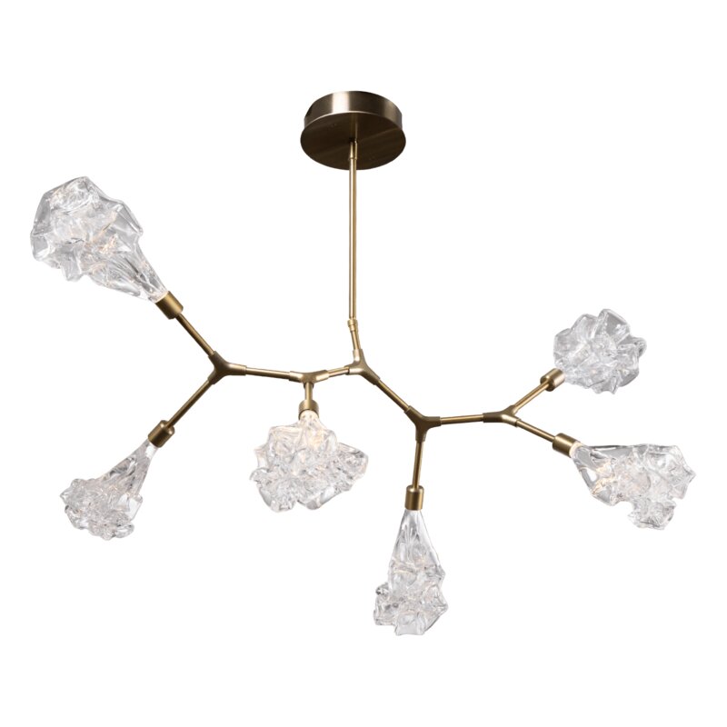 Hammerton Studio Blossom Sputnik Modern Linear LED Chandelier Finish ...