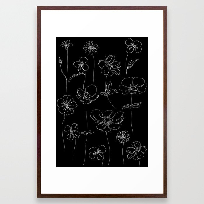 Botanical Illustration Drawing - Botanicals Black Framed Art Print by ...