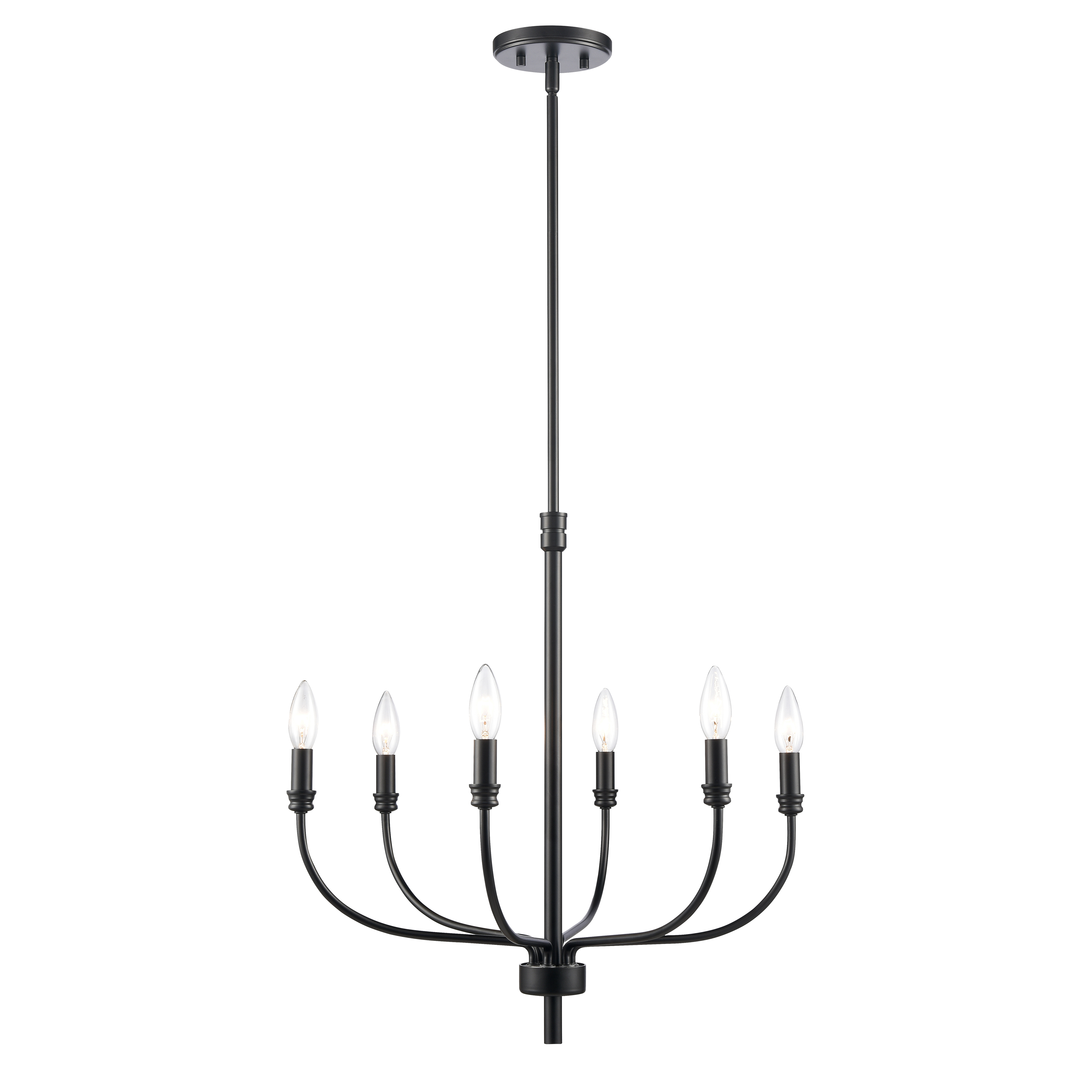 Newland 21'' Wide 6-Light Chandelier - Matte Black - Elk Home | Havenly