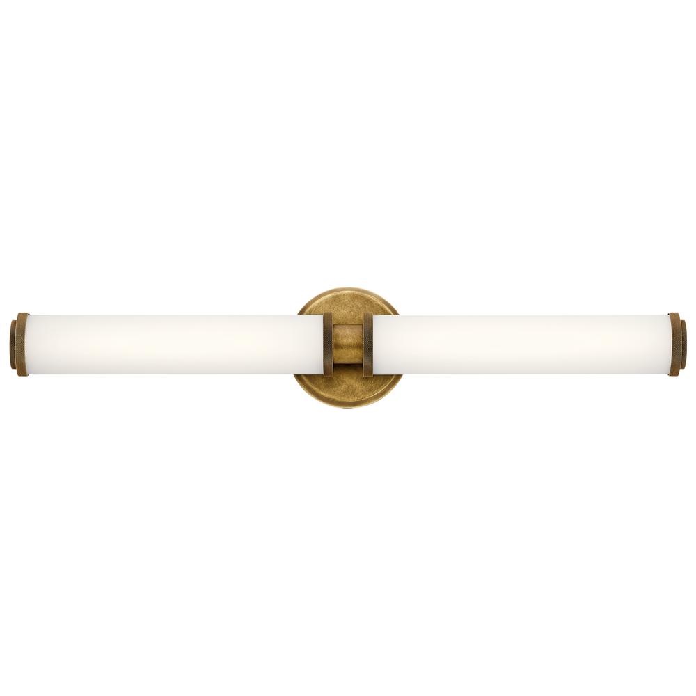 Kichler Indeco 5 In Natural Brass Integrated Led Linear Vanity Light Bar Home Depot