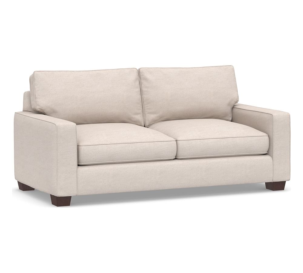 77.2 Upholstered Sofa with Piping Edge Arms Seat cushions and back cushions