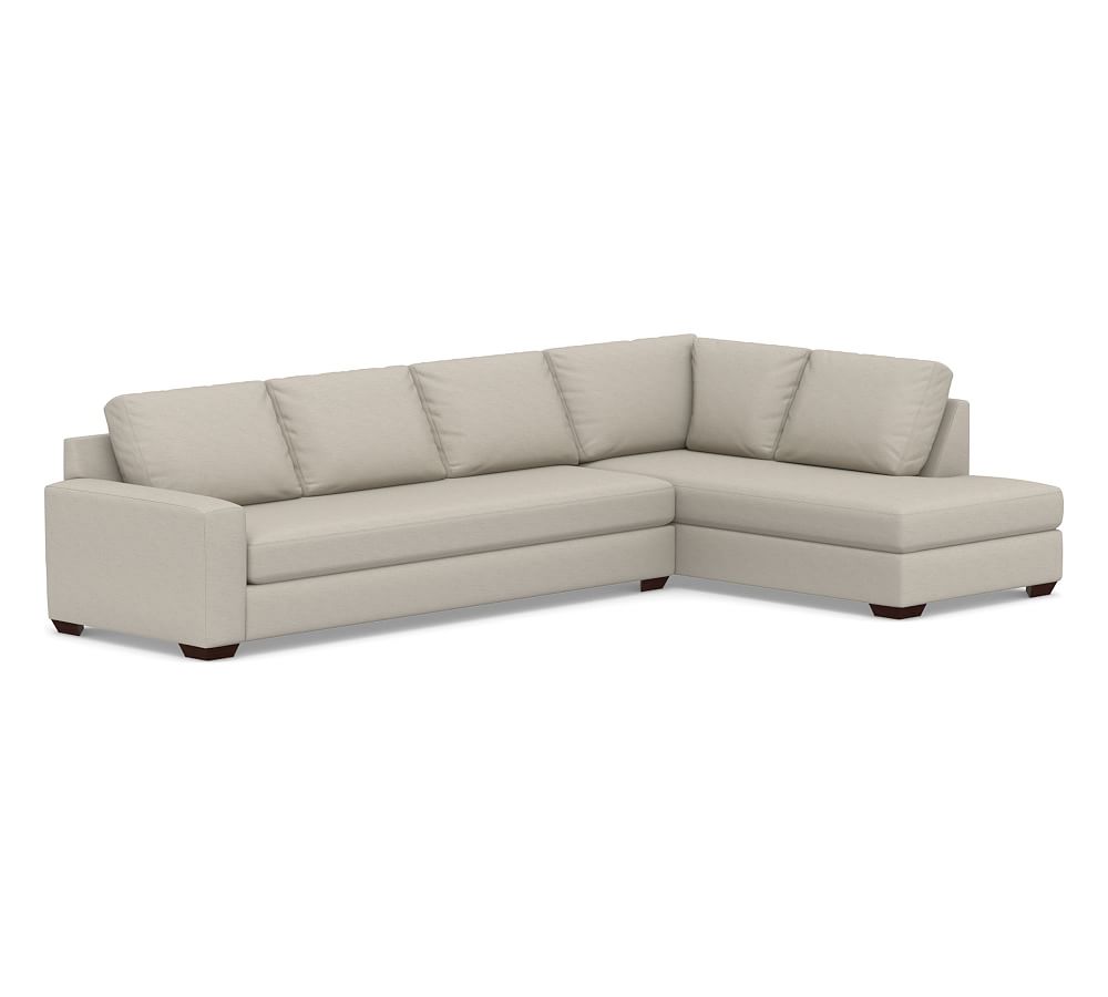 Big Sur Square Arm Upholstered Left Grand Sofa Return Bumper Sectional ...