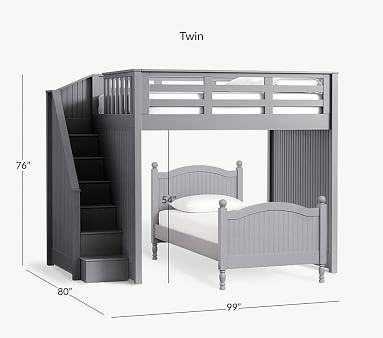 Catalina Twin Stair Loft Amp Square, Catalina Twin Over Bunk Bed Instructions
