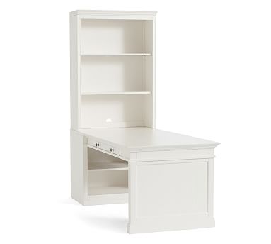 white peninsula desk