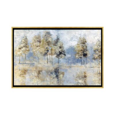 Blue Golden Forest by Sally Swatland - Painting Print - Wayfair | Havenly