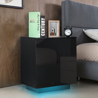 malikah 2 drawer nightstand