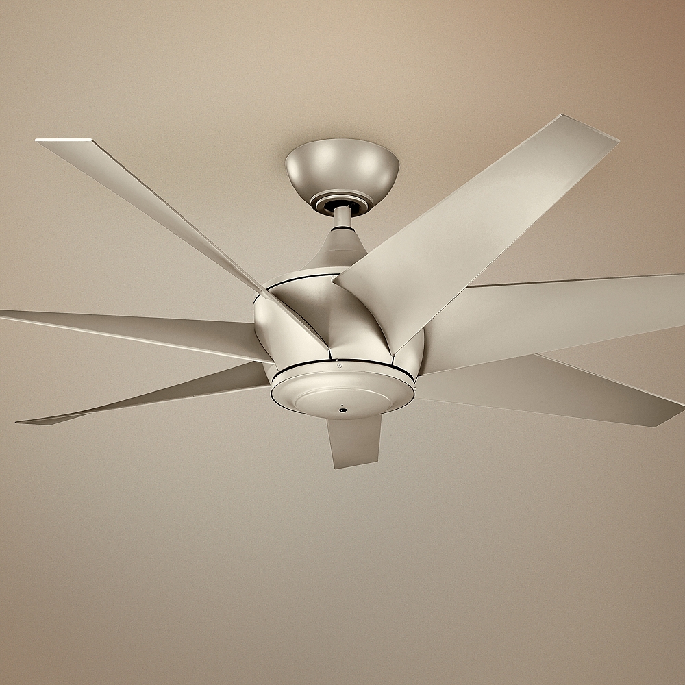 54" Kichler Lehr II Climates Silver Outdoor Ceiling Fan ...