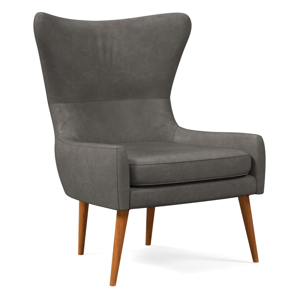 Erik leather clearance wing chair