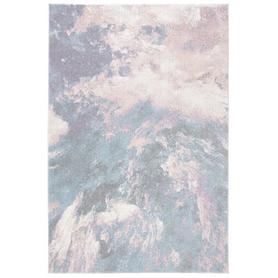 Bellflower Abstract Pink Blue Area Rug, Pink And Blue Area Rug