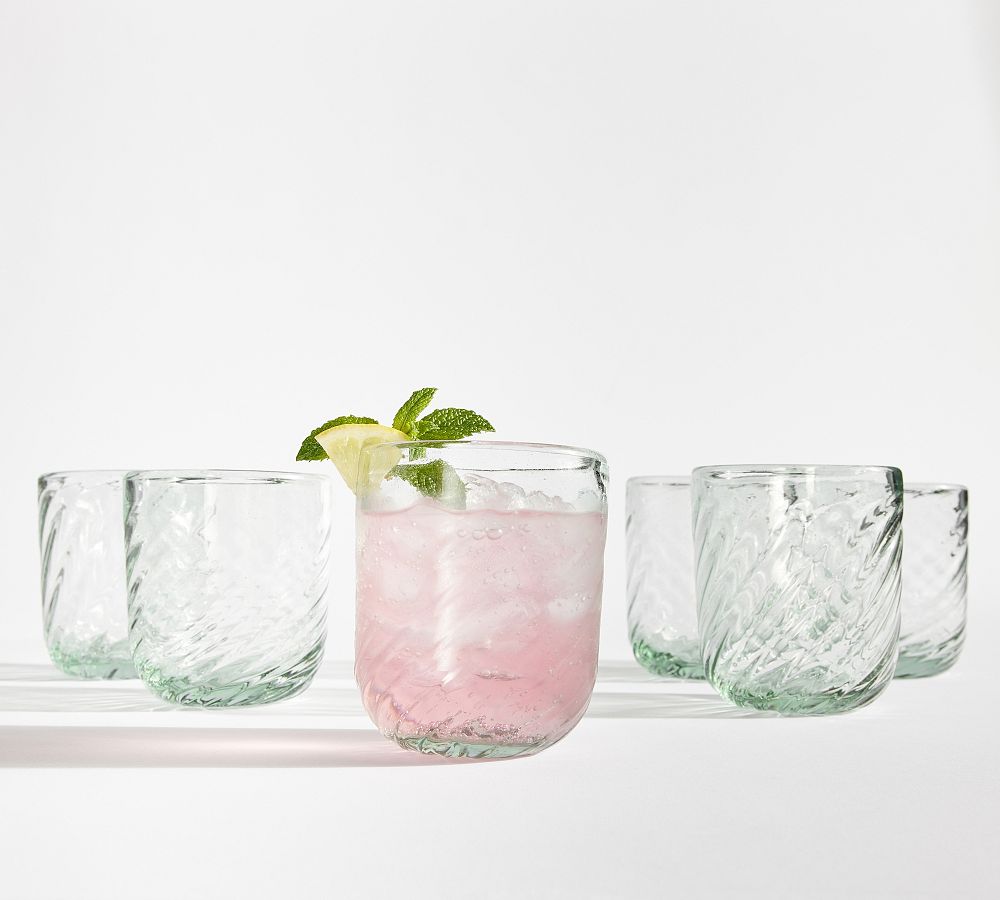 Recycled Glass Drinking Glasses, Set of 4
