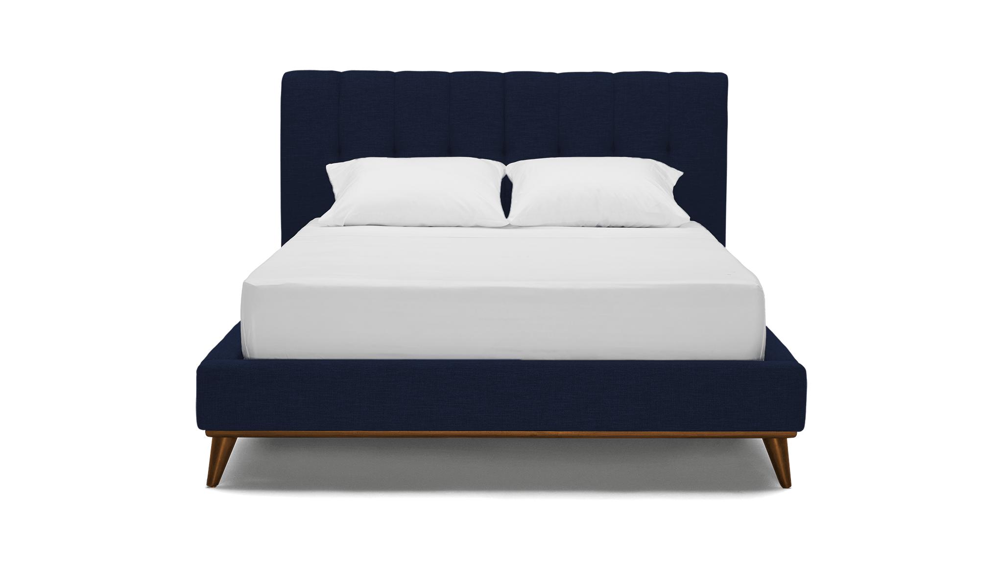 Blue Hughes Mid Century Modern Bed, Bentley Mid Century Modern Solid Wood Bed Frame