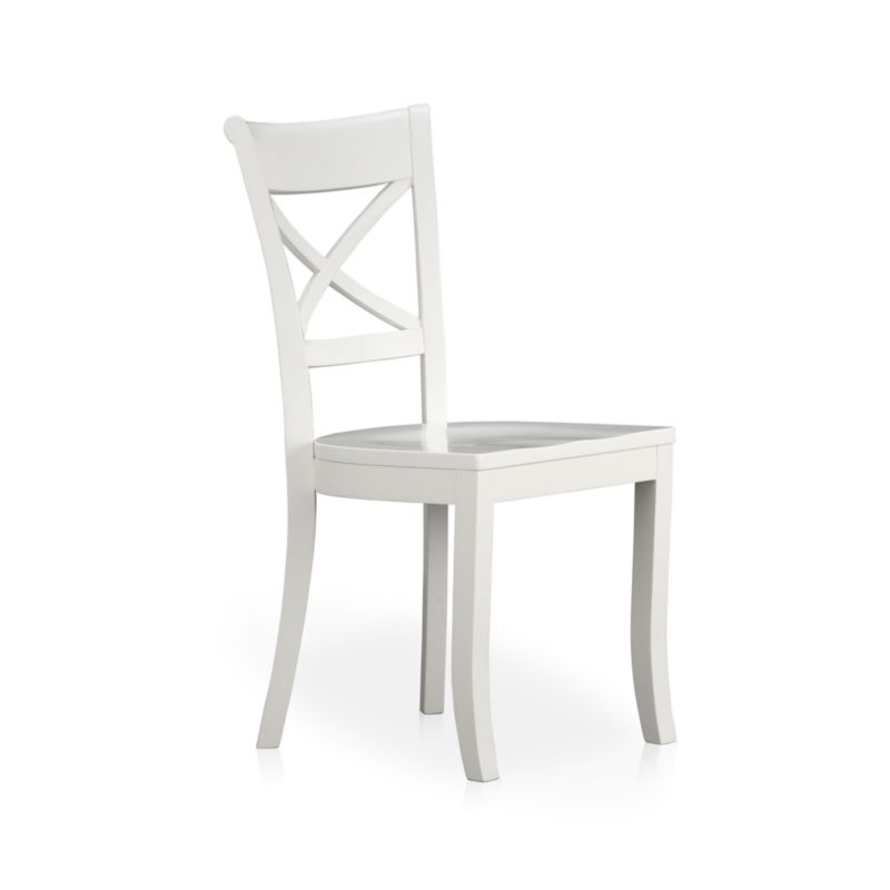 Vintner White Wood Dining Chair Crate and Barrel Havenly