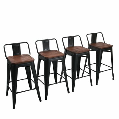 saleh solid wood bar stool