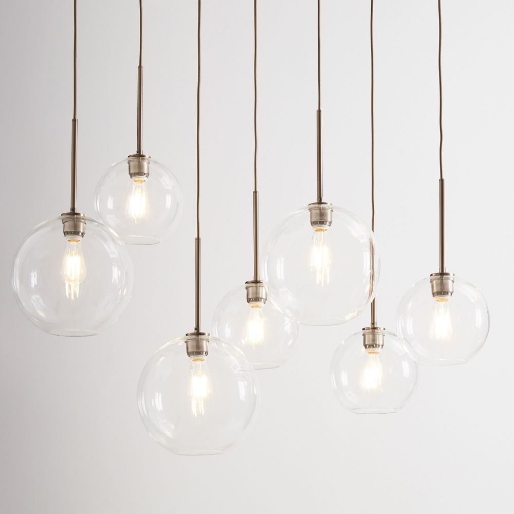 west elm 7 light chandelier