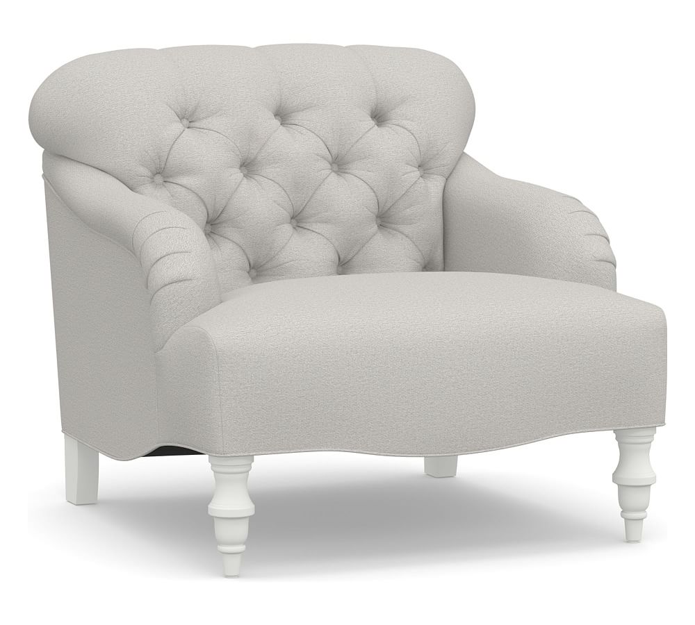 Clara Upholstered Armchair, Polyester Wrapped Cushions, Heathered ...