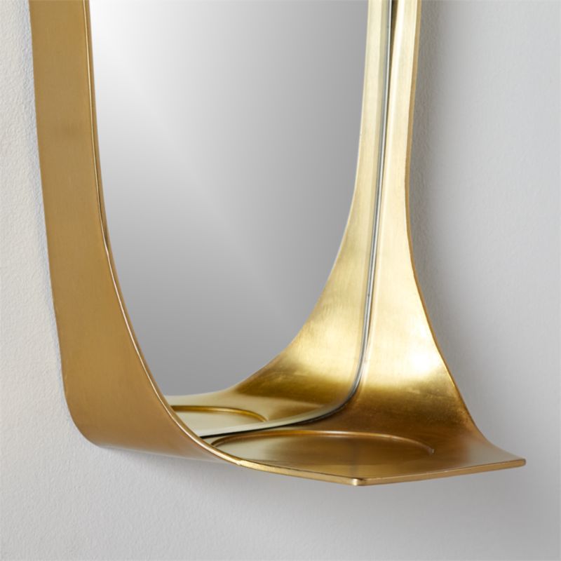 Fling Mirrored Brass Wall Sconce Pillar Candle Holder - CB2 | Havenly
