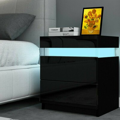 malikah 2 drawer nightstand