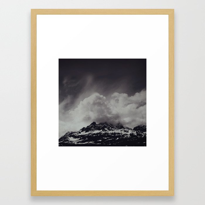 Mountainscape Black And White Framed Art Print by Leah Flores ...