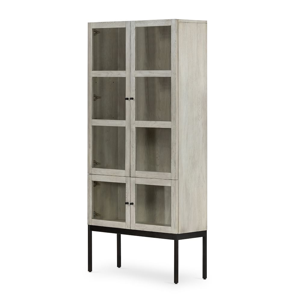 White Oak & Glass Cabinet - West Elm | Havenly