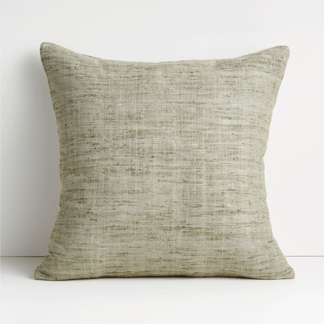 Trevino 20" Light Grey Pillow Cover Crate and Barrel