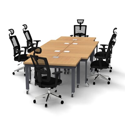 Team Work Tables Rectangular Conference Table Set - Wayfair | Havenly